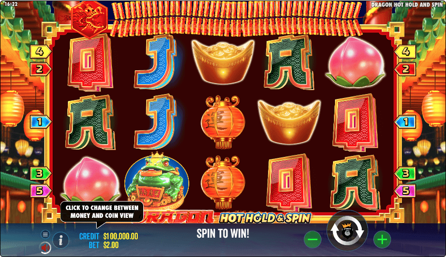 Dragon Hot Hold And Spin Online Slot Game Reels