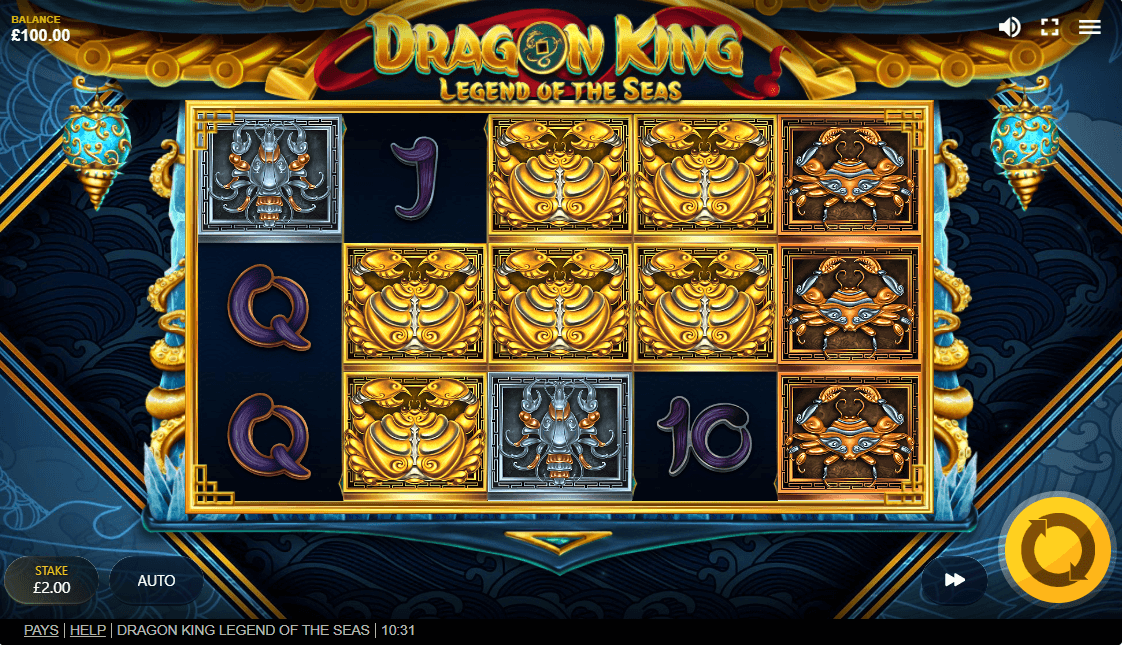 Dragon King Legend of the Seas Online Slot Game Reels