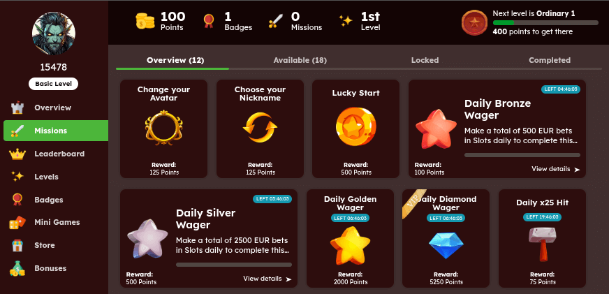 dragon slots missions