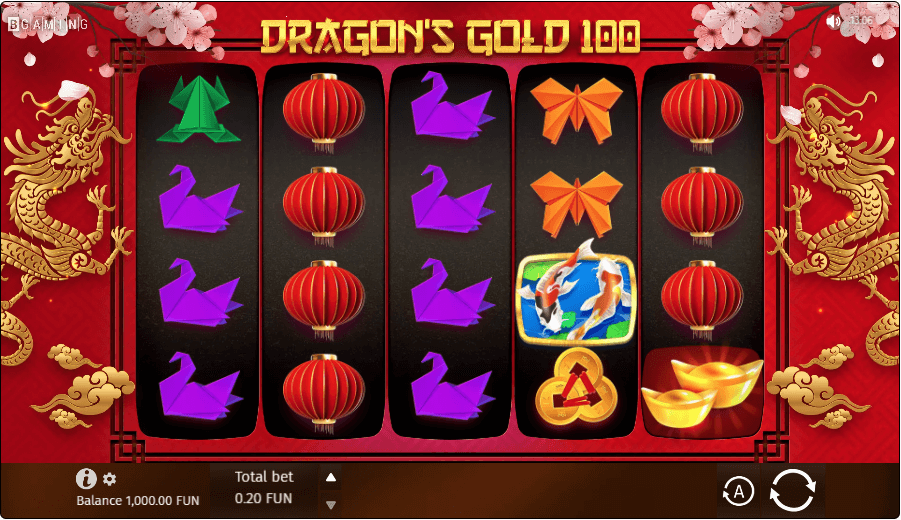 dragons gold 100 reels