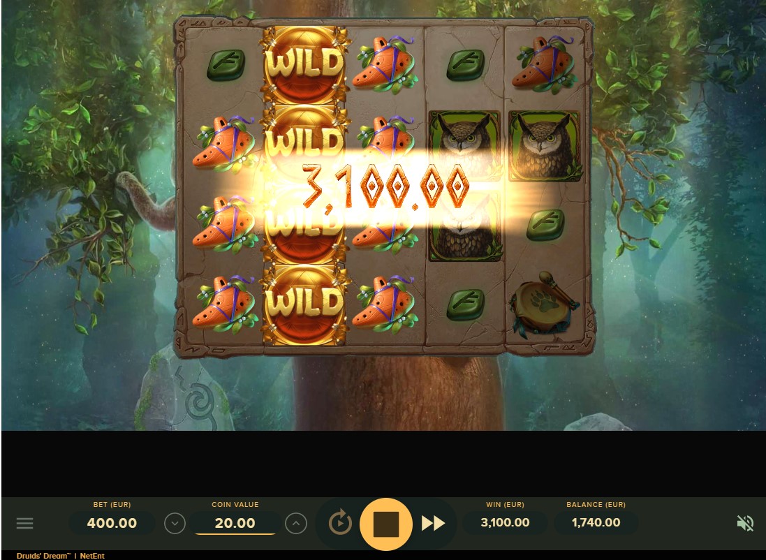 Druids Dream Slot Win