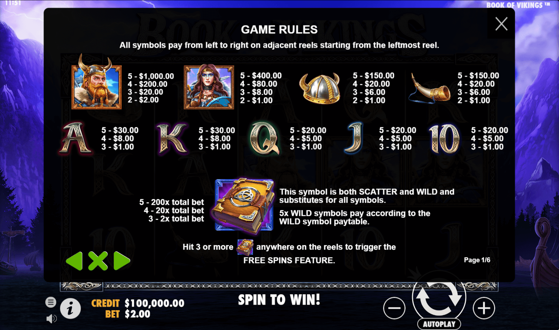 emerald king rainbow road paytable