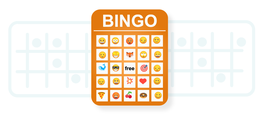 emoji bingo card