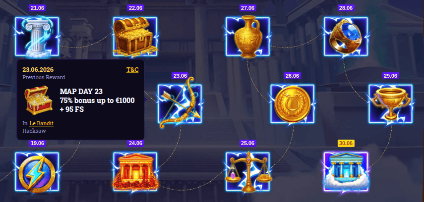 Emperia Casino Bonus Map