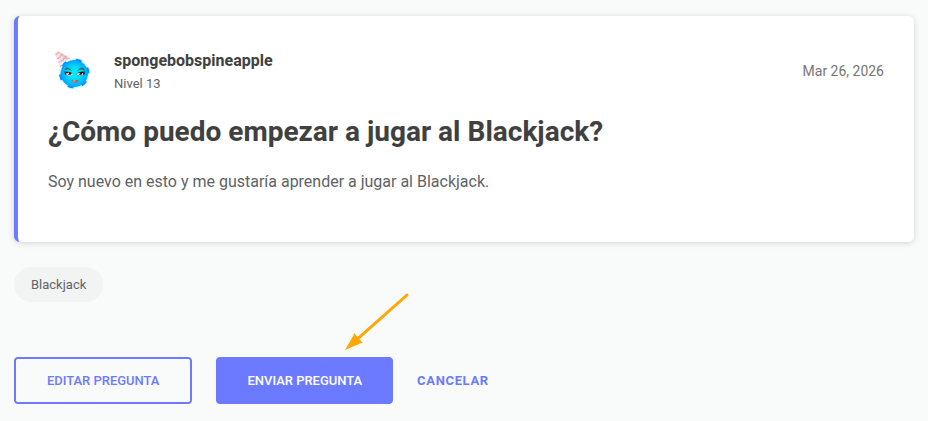 Cómo Enviar una Pregunta Enviar tu Pregunta Boton