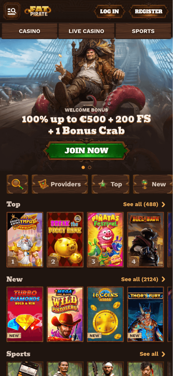 fatpirate casino screenshot