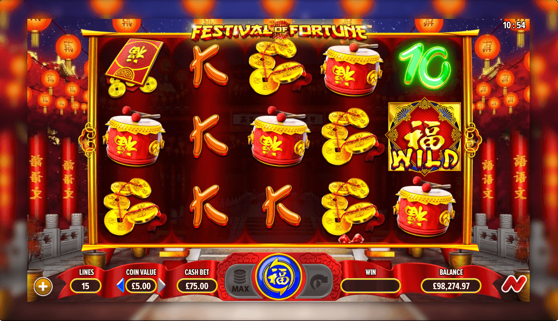 Festival of Fortune Online Slot Game Reels
