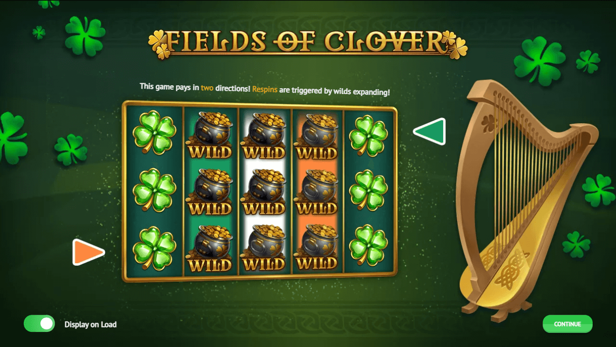Fields of Clover Online Slot Game Reels