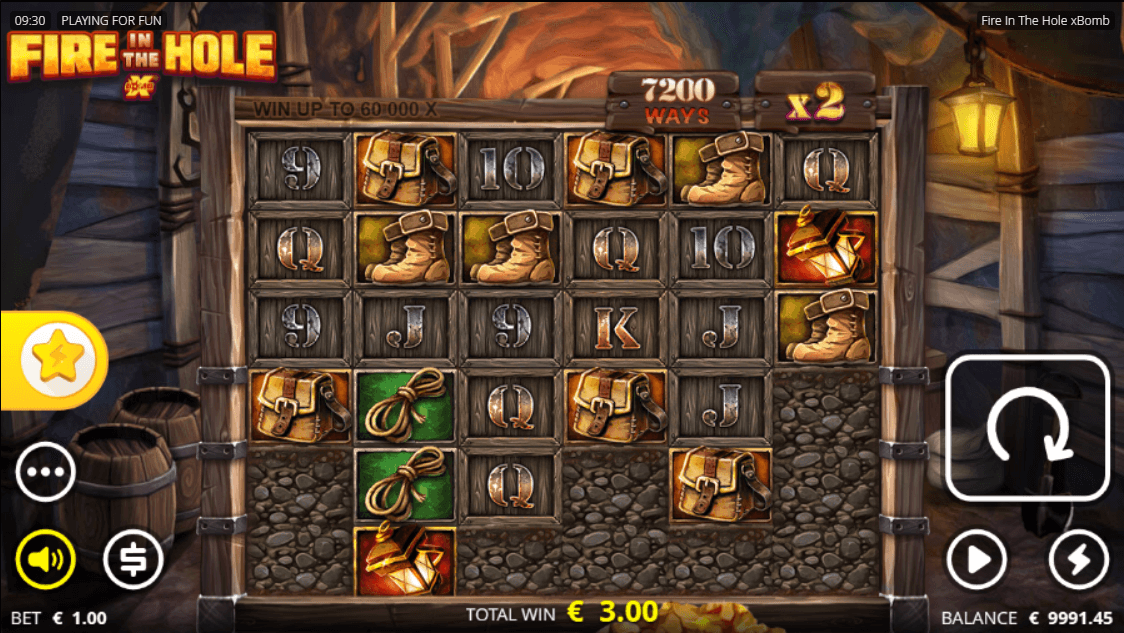 Fire in the Hole xBomb Online Slot Game Features