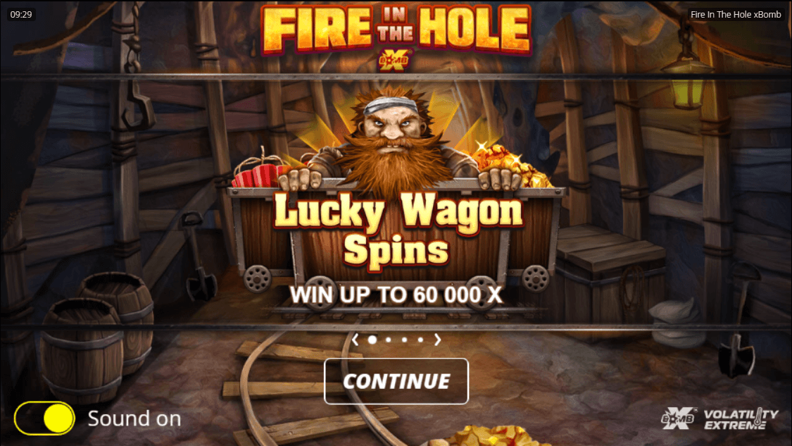 Fire in the Hole xBomb Online Slot Game Reels