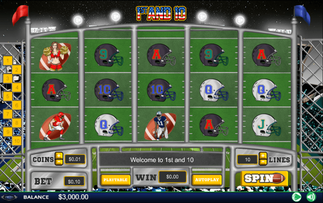 First And Ten Online Slot Game Features