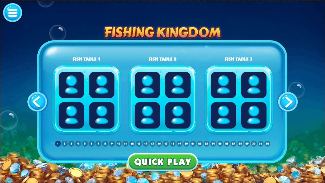 Fishing Kingdom tables