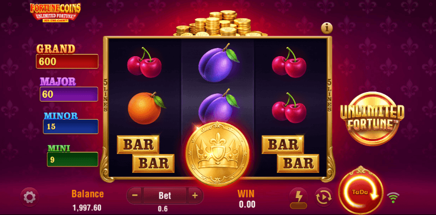fortune coins unlimited fortune slot layout