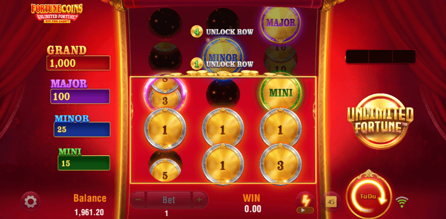 cash rewards feature for fortune coins unlimited fortune
