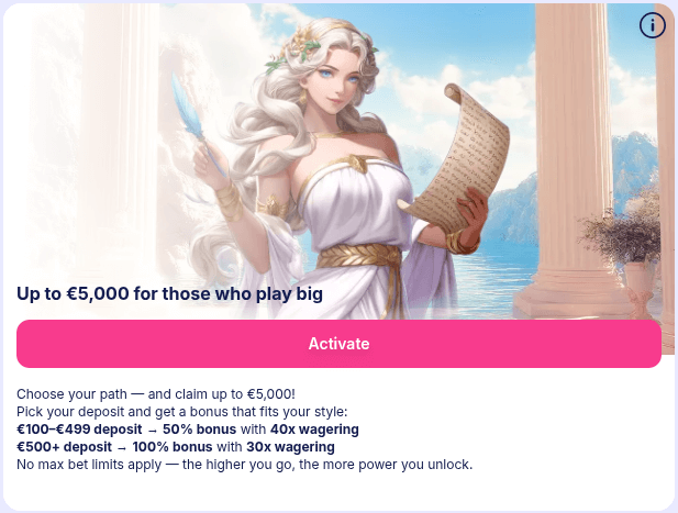 fortunica casino high roller offer