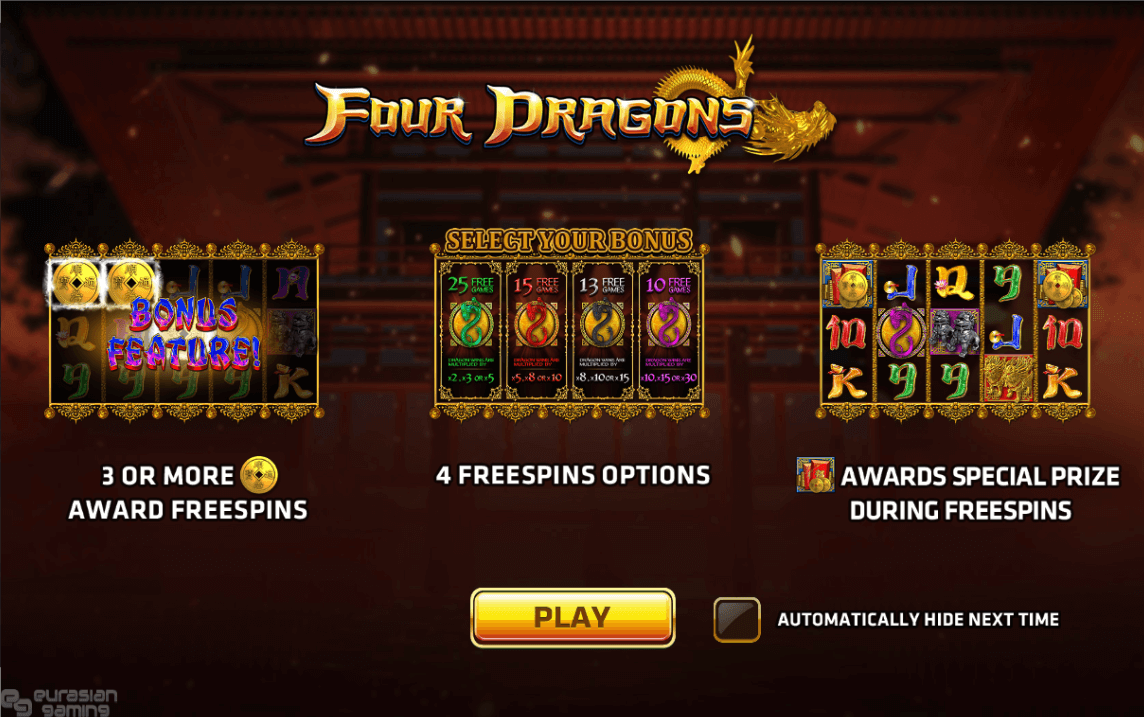 Four Dragons Online Slot Game Reels