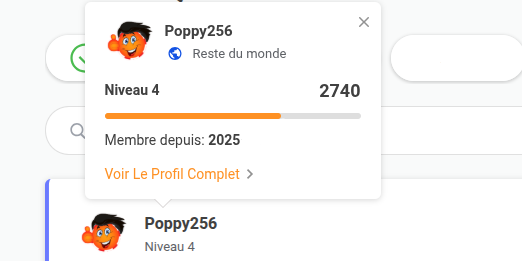 Bouton « Profil public »