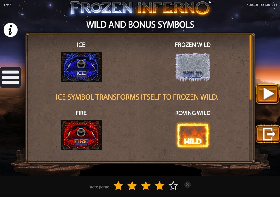 Frozen Inferno Slot Symbols