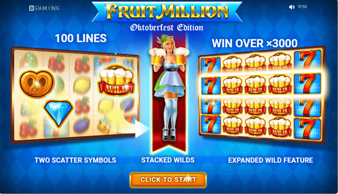Fruit Million Online Slot Game Reels