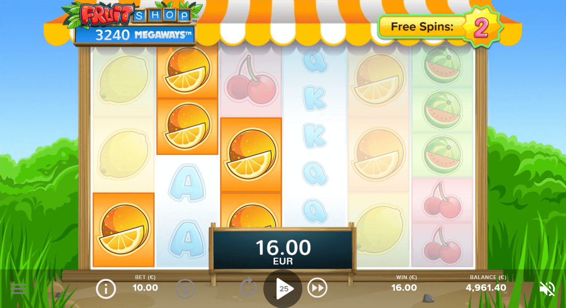 fruit shop megaways win