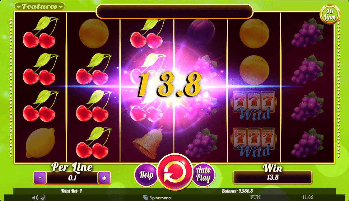 Fruits Collection 40 Lines Online Slot Game Win