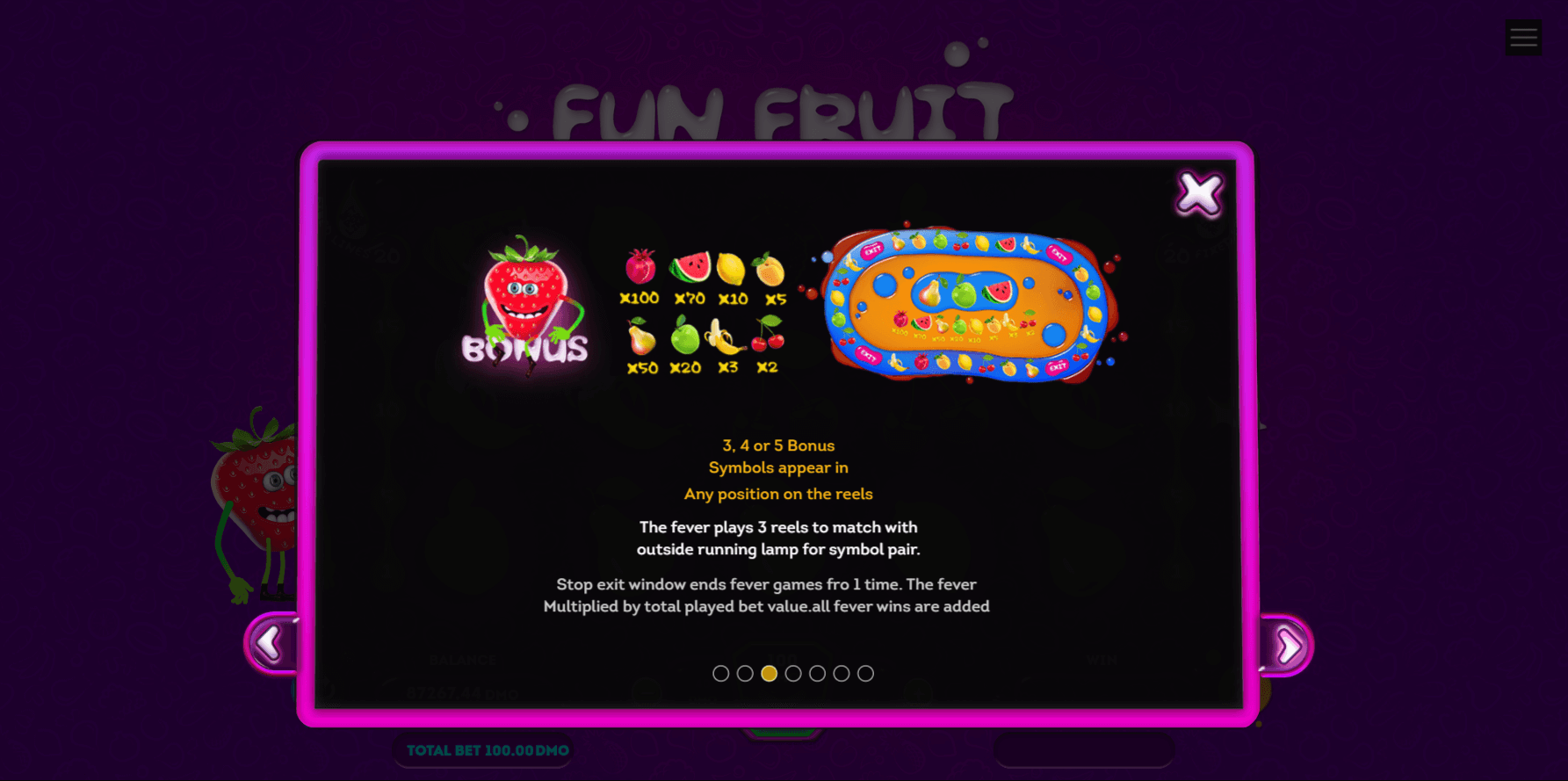 Fun Fruit online slot game features