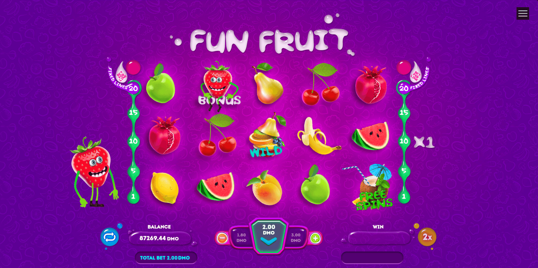 Fun Fruit online slot game reels
