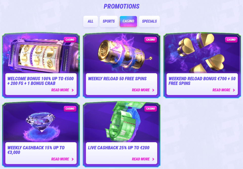 Promozioni Pribet Casino