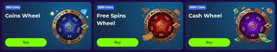 gambloria casino bonus wheels