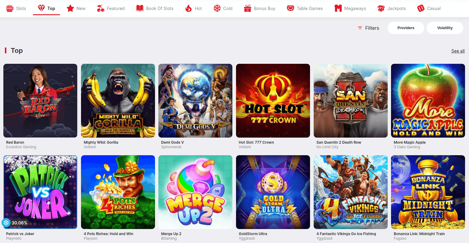 Game Library MonoPlay Casino