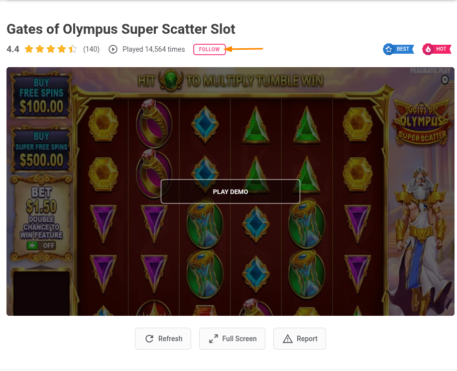 game follow button EN