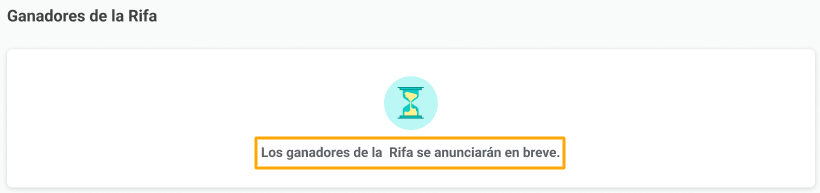 Ganadores Pendientes de la Rifa