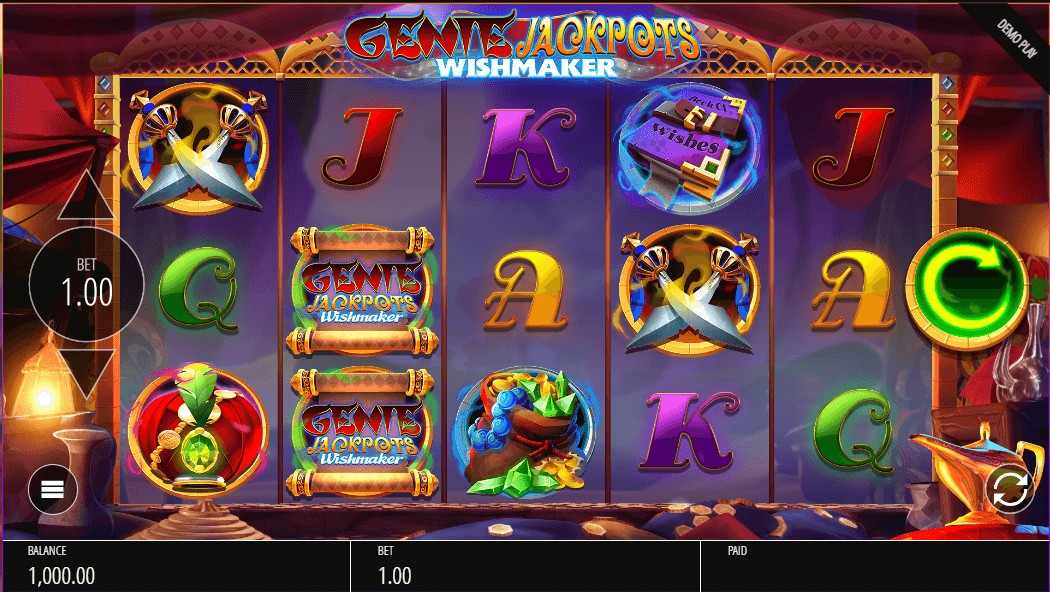Genie Jackpots Wishmaker Online Slot Game Features