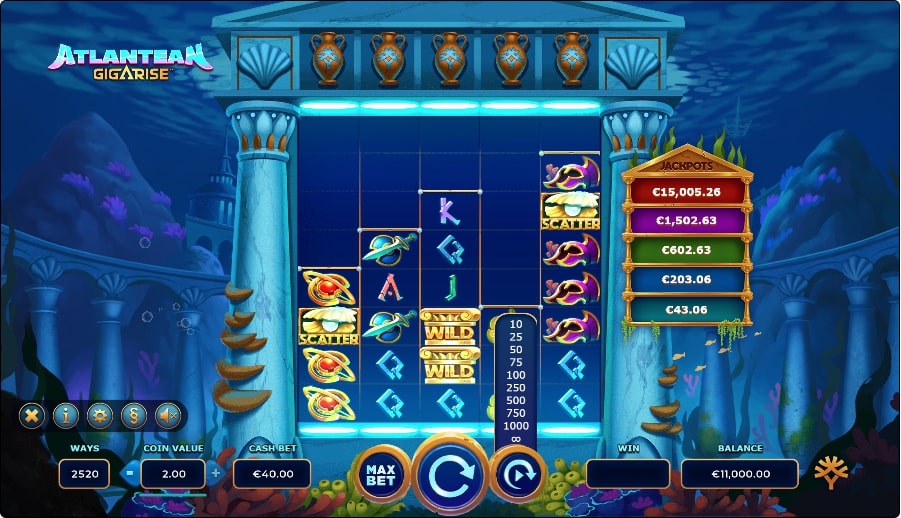 Atlantean GigaRise Slot Reels