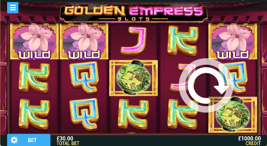 Golden Empress Online Slot Game Reels