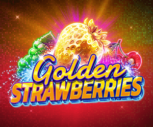golden strawberries booming games logo