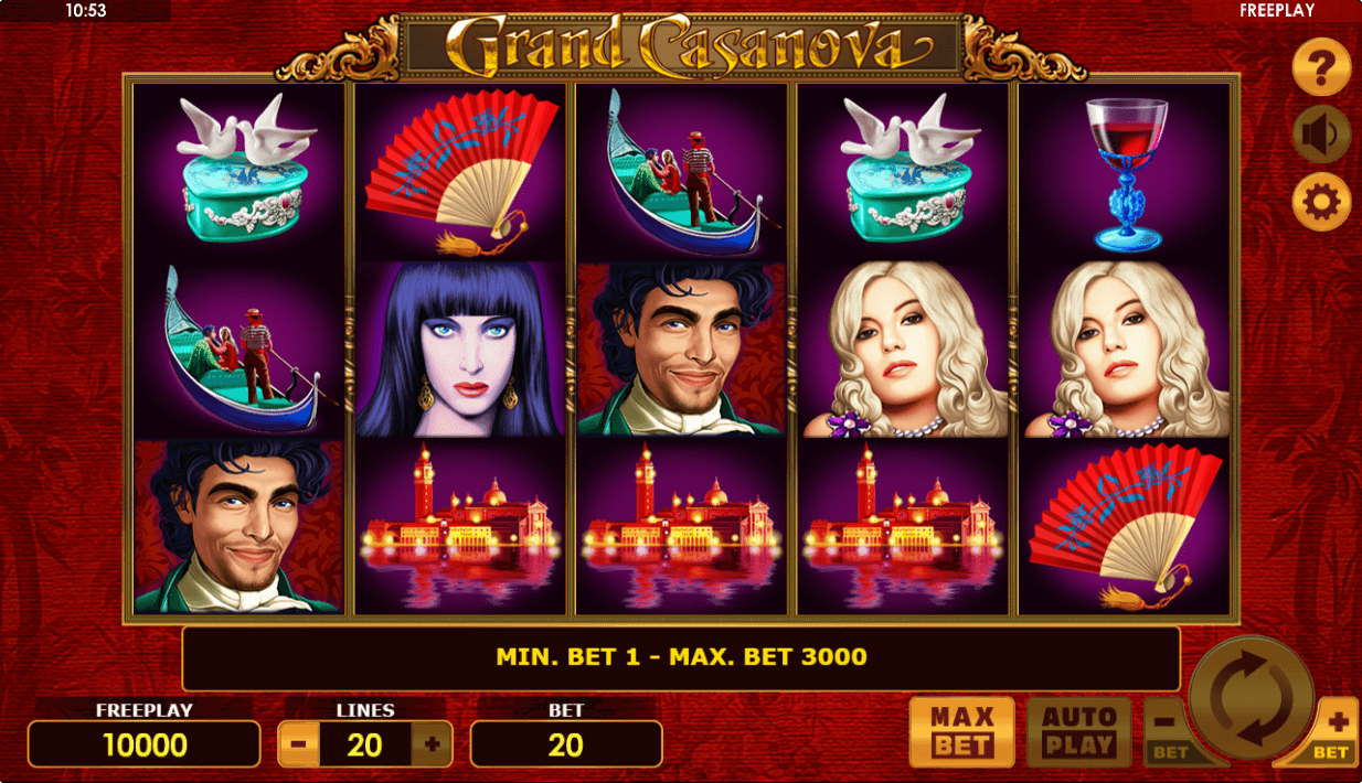 Grand Casanova Online Slot Game Features