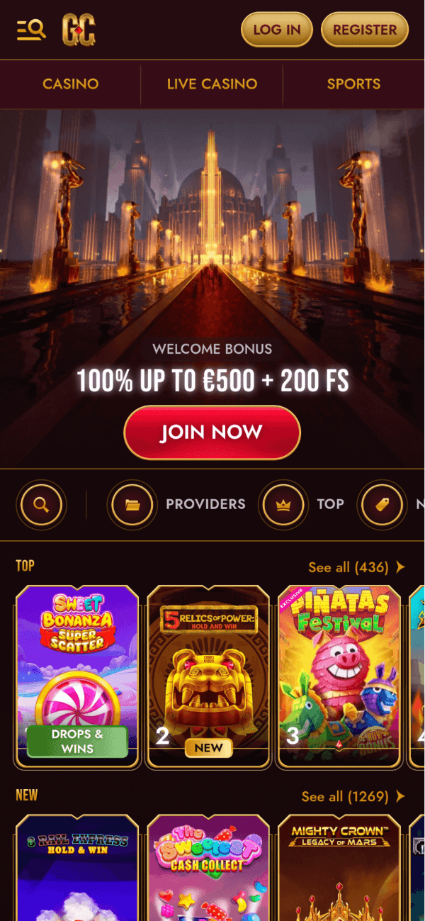 grandclub casino screenshot