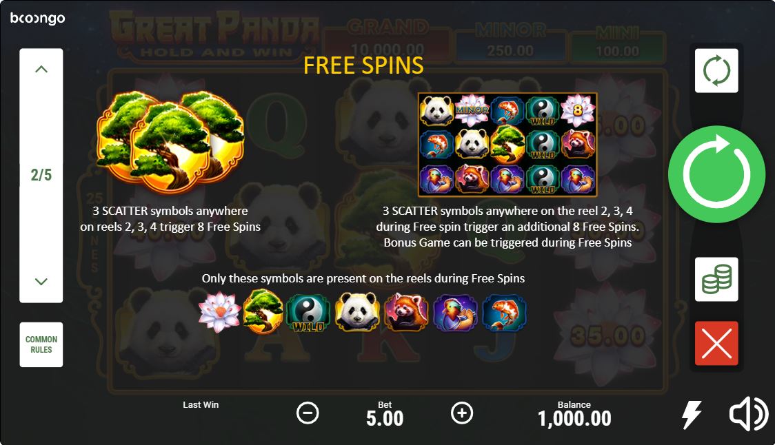 Great Panda Slot Game Free Spins