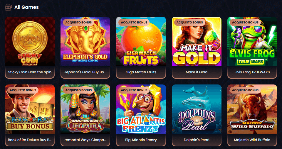 greatspin casino game library