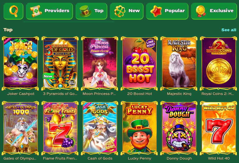 greenluck casino games