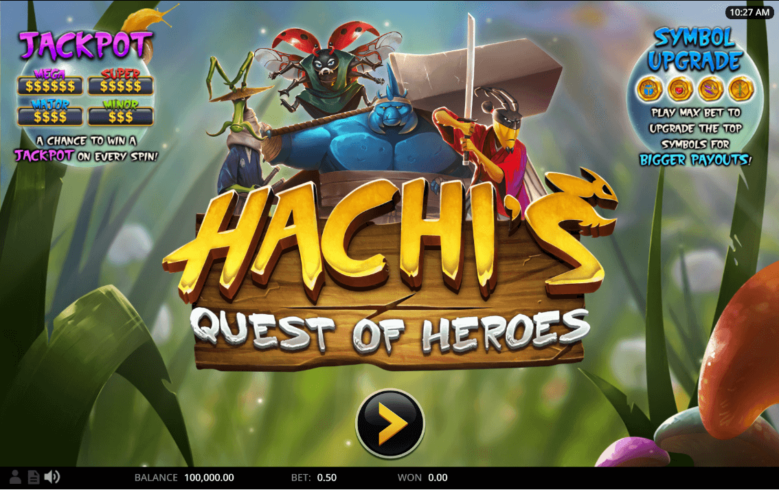 Hachiâs Quest of Heroes Online Slot Game Intro