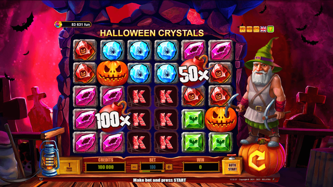 Halloween Crystals Online Slot Game Reels