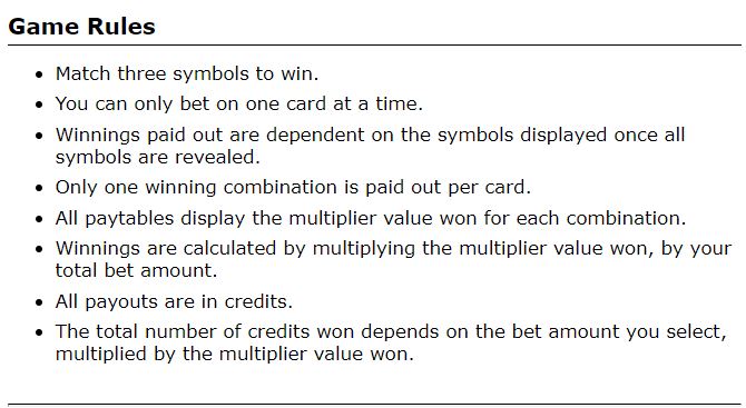 Happy Holiday Scratch Slot Game Game Rules