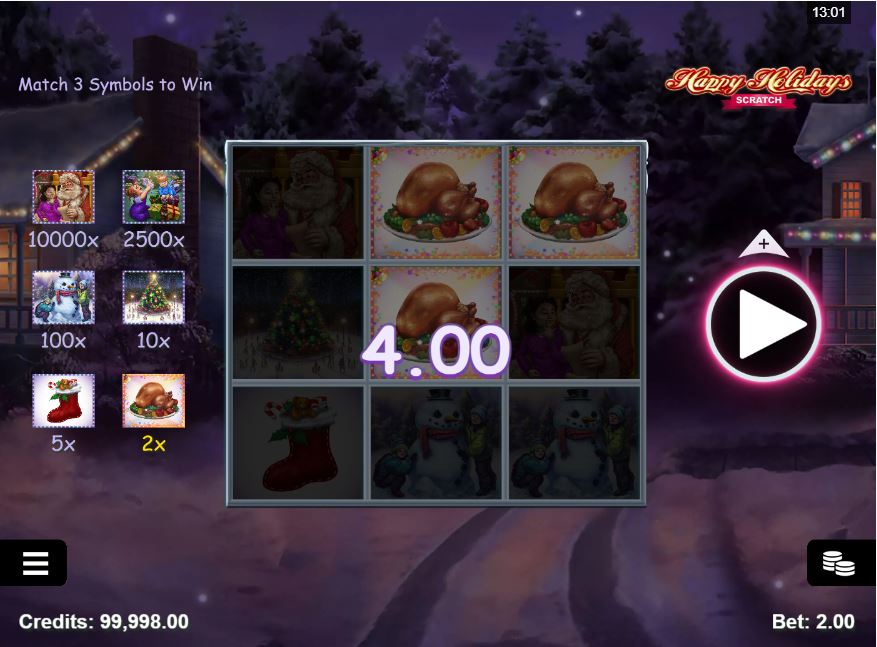 Happy Holiday Scratch Features