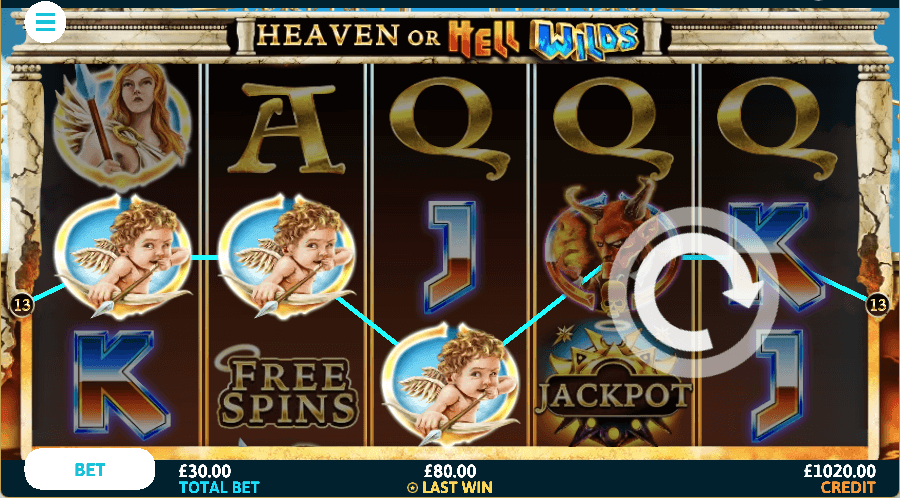 Heaven or Hell Wilds Online Slot Game Payline