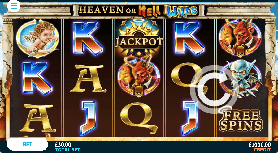 Heaven or Hell Wilds Online Slot Game Reels