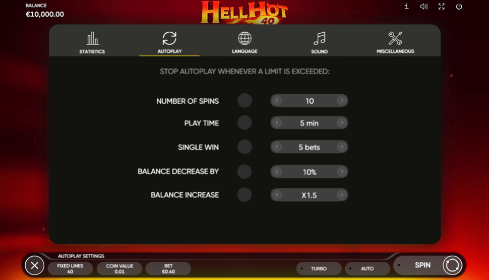 hell hot 40 autoplay