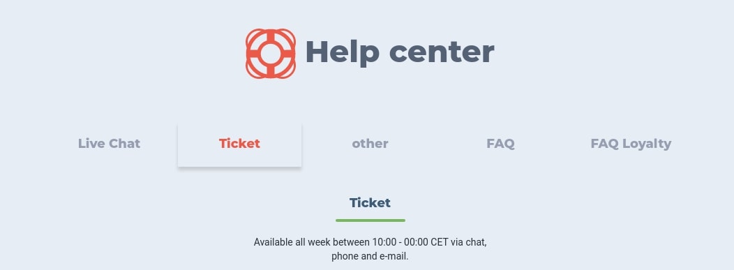 help center bet it all online casino