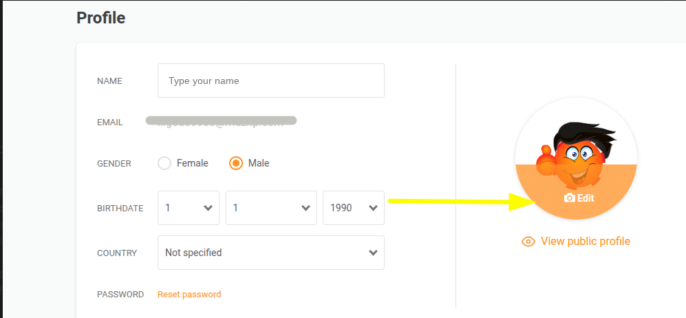 help center change my avatar edit avatar